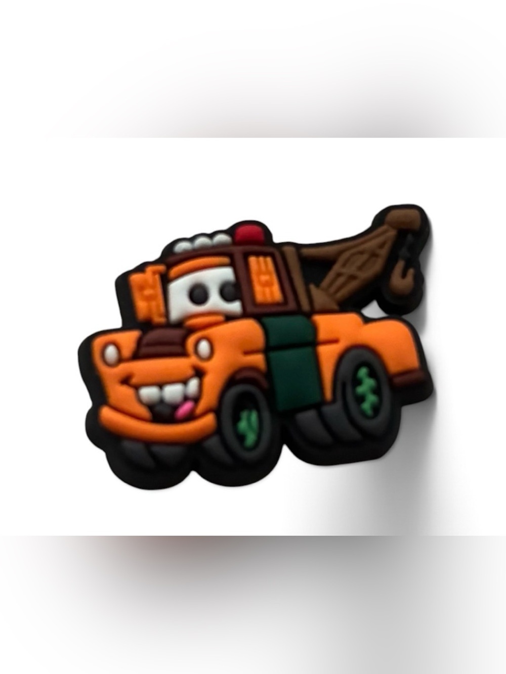 Orange Cartoon Tow Truck Kids Shoe Charm